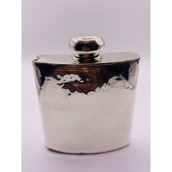 Cartier Hand Made Hammered Sterling Silver Flask 925